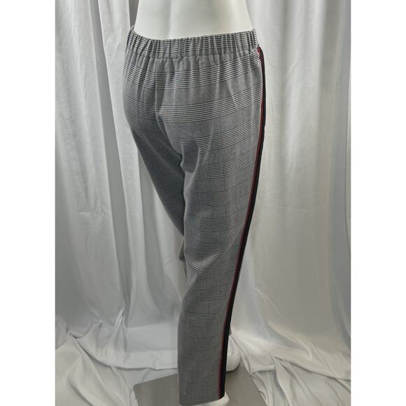 Joe B by Joe Benbasset Tuxedo Houndstooth Cropped Pants Black Gray Red XL 88-60 - Picture 6 of 14